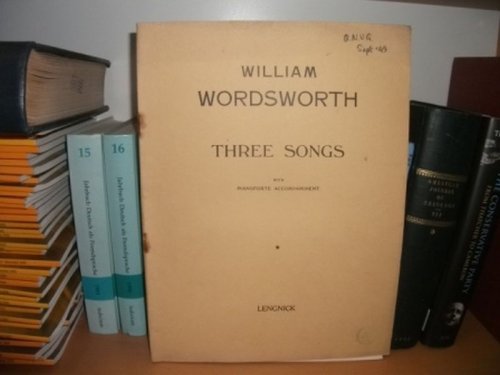 Image for Three Songs: With Pianoforte Accompaniment Three Songs: With Pianoforte Accompaniment