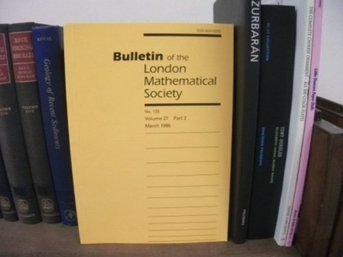 Bulletin of the London Mathematical Society; No. 125, Volume 27, Part 2, March 1995