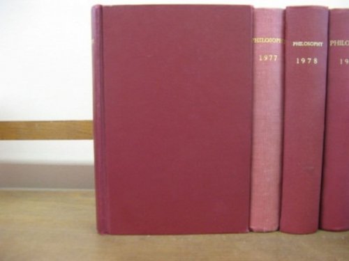 Philosophy: The Journal of the Royal Institute of Philosophy; Volume 51, 1976