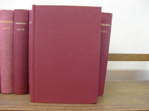 Philosophy: The Journal of the Royal Institute of Philosophy; Volume 59, 1984