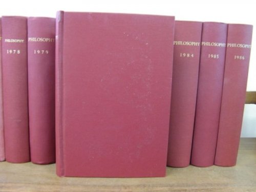 Philosophy: The Journal of the Royal Institute of Philosophy; Volume 62, 1987