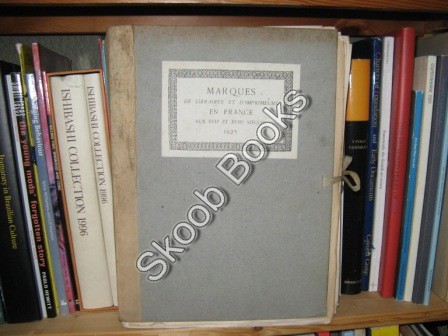 Image for Les Marques De Libraires Et D'Imprimeurs En France Aux XVII Et XVIII Siecles Les Marques De Libraires Et D'Imprimeurs En France Aux XVII Et XVIII Siecles