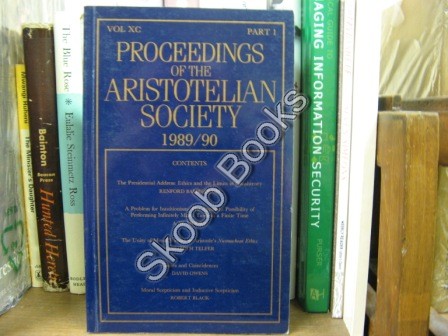 Proceedings of the Aristotelian Society; New Series, Vol. XC, Part 1, 1989/90