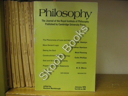Philosophy: The Journal of the Royal Institute of Philosophy: Vol. 53, No. 203, pp 1-144, January 1978