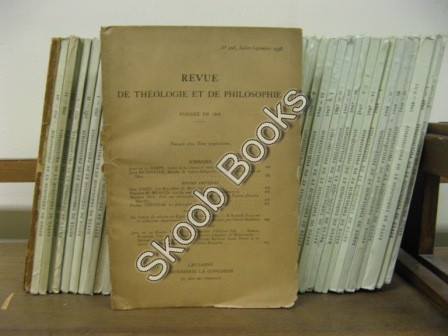 Image for Revue de Theologie et de Philosophie; No. 108, Juillet-Septembre 1938 Revue de Theologie et de Philosophie; No. 108, Juillet-Septembre 1938