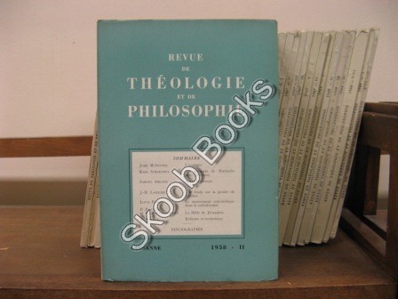 Image for Revue de Theologie et de Philosophie; 1958, II Revue de Theologie et de Philosophie; 1958, II