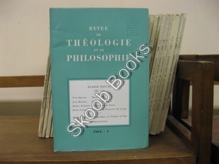 Image for Revue de Theologie et de Philosophie; 1963, I Revue de Theologie et de Philosophie; 1963, I