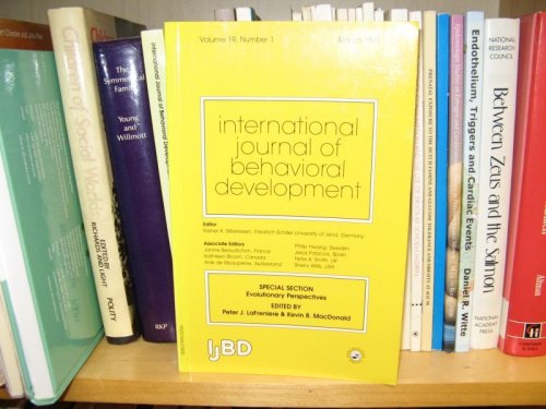 International Journal of Behavioral Development: Evolutionary Perspectives, Volume 19, Number 1, March 1996