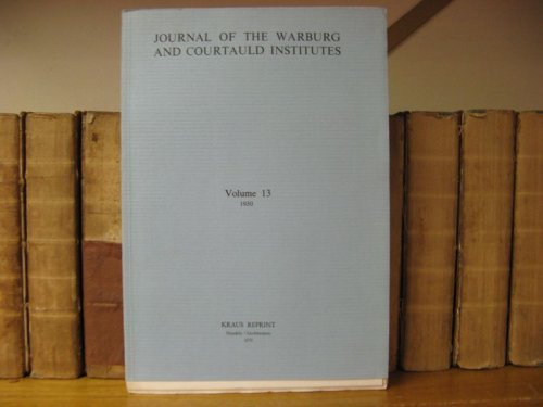 Image for Journal of the Warburg and Courtauld Institutes: Volume 13: 1950 Journal of the Warburg and Courtauld Institutes: Volume 13: 1950