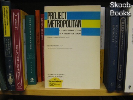 Project Metropolitan: A Longitudinal Study of a Stockholm Cohort, Research Report No. 7, The Handling of Juvenile Delinquency Cases