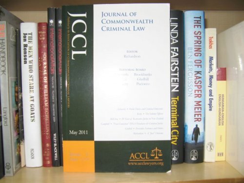 Journal of Commonwealth Criminal Law: May 2011, Issue 1, Pages 1 - 174