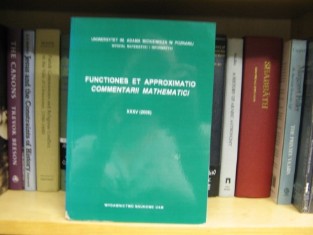 Functiones Et Approximatio Commentarii Mathematici XXXV (2006)