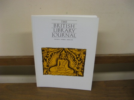 The British Library Journal; Volume 15, Number 1, Spring 1989