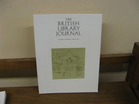 The British Library Journal; Volume 25, Number 1, Spring 1999