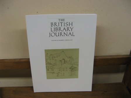 The British Library Journal; Volume 25, Number 1, Spring 1999