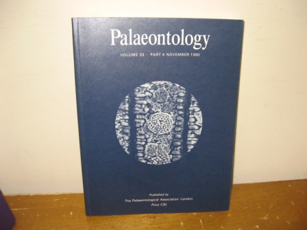 Palaeontology: Volume 33, Part 4, November 1990