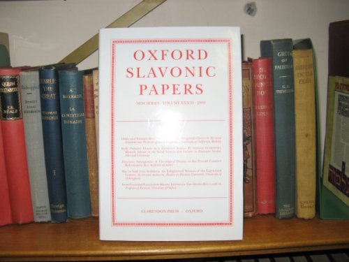 Oxford Slavonic Papers: New Series: Volume XXXIII: 2000