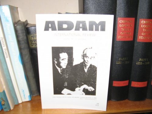 ADAM: International Review: Vol. XXXXIX, Nos. 487-492