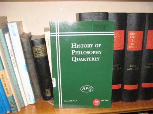 History of Philosophy Quarterly: Volume 25, No. 3, July 2008