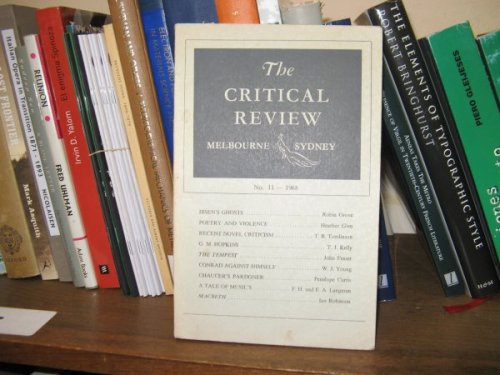The Critical Review, Melbourne - Sydney; No. 11, 1968
