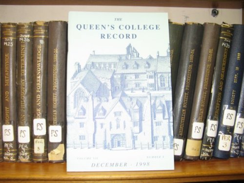 The Queen's College Record: Volume VII, Number 4, December 1998