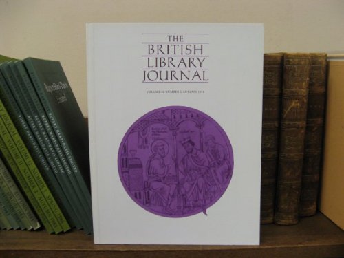 The British Library Journal, Volume 22, Number 2, Autumn 1996