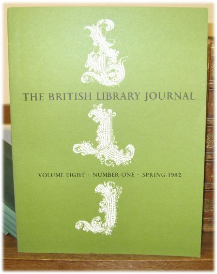 The British Library Journal, Volume 8, Number 1, Spring 1982