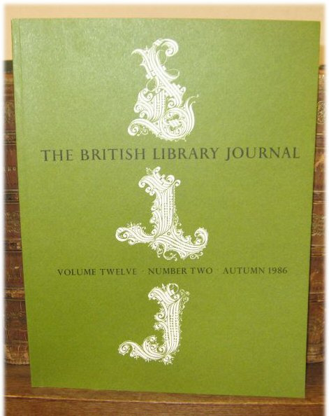 The British Library Journal, Volume 12, Number 2, Autumn 1986