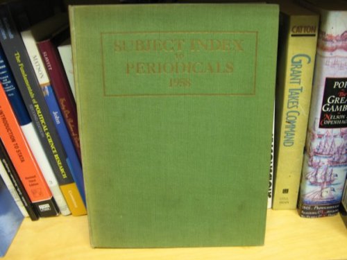 The Subject Index to Periodicals 1958