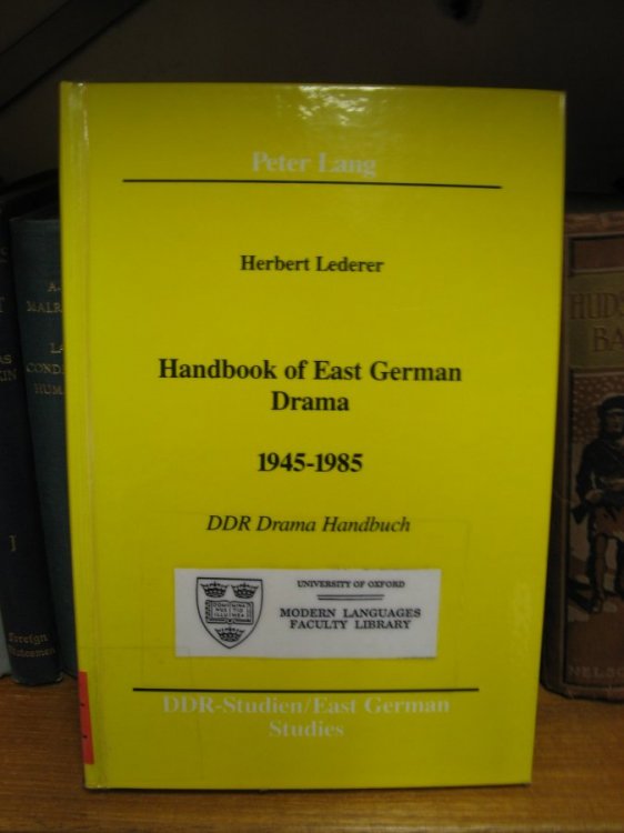 Handbook of East German Drama 1945-1985