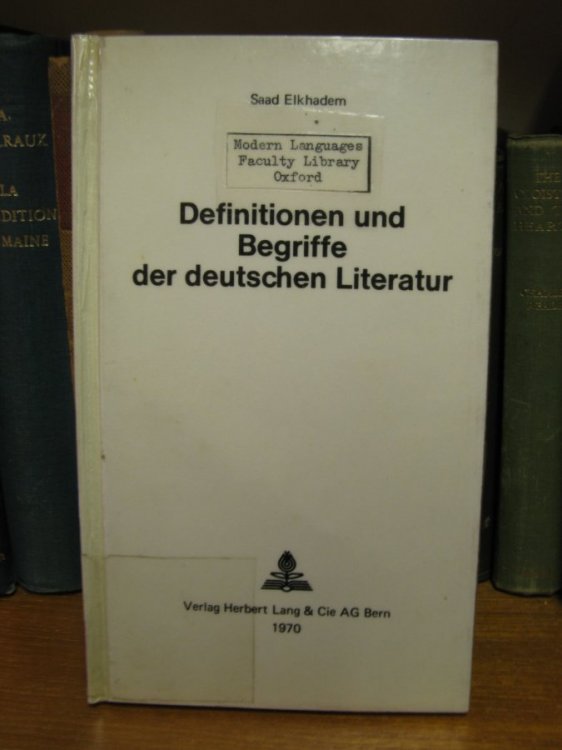Definitionen und Begriffe der Deutschen Literatur