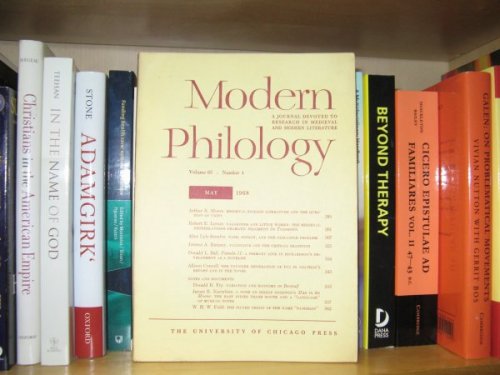 Modern Philology: Volume 65, Number 4, May 1968
