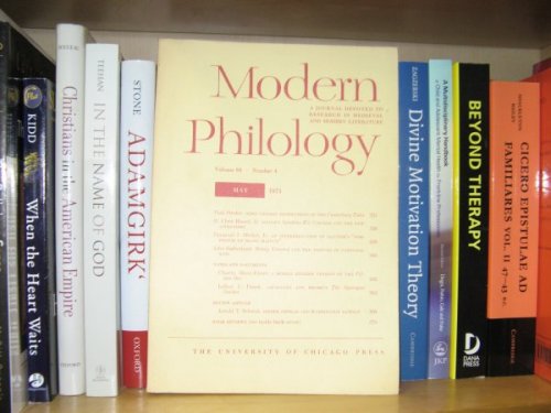 Modern Philology: Volume 68, Number 4, May 1971