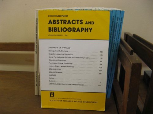 Child Development Abstracts and Bibliography; Volume 59, Number 2, 1985