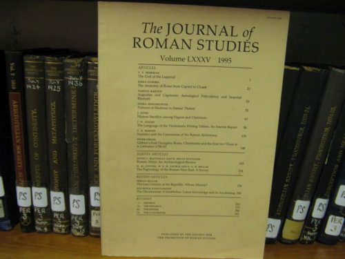 The Journal of Roman Studies: Volume LXXXV, 1995