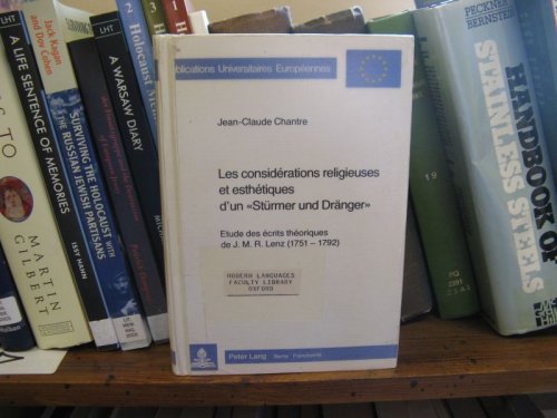 Les Considerations Religieuses et Esthetiques d'un 