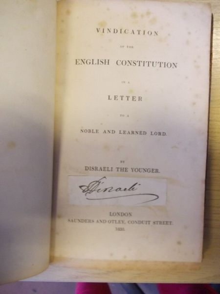 Vindications of the English Constitution in a Letter to a Noble and Learned Lord