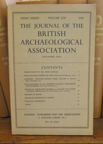 The Journal of the British Archaeological Association, Third Series, Volume XIII, 1950