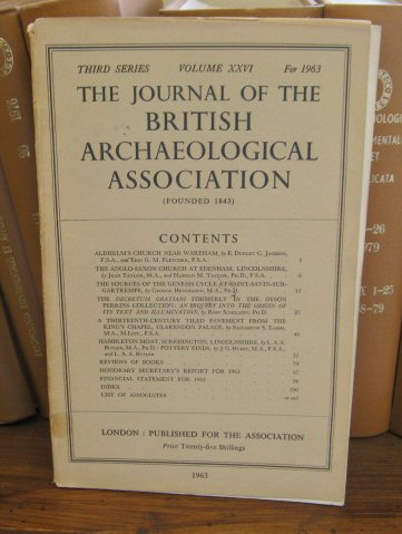 The Journal of the British Archaeological Association, Third Series, Volume XXVI, 1963