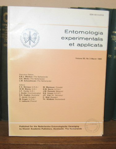 Entomologia Experimentalis et Applicata; Volume 50, No. 3, March 1989