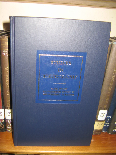 Studies in Bibliography: Vol. XXIV, 1971