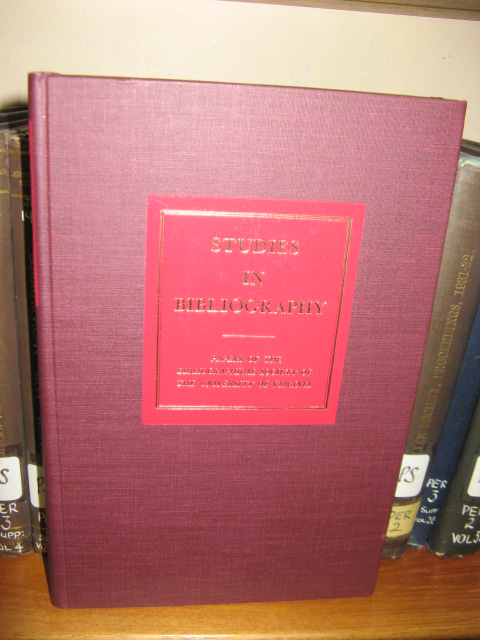 Studies in Bibliography: Vol. XL, 1987