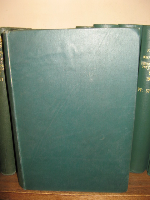 Journal of Comparative & Physiological Psychology, Volume 41, 1948