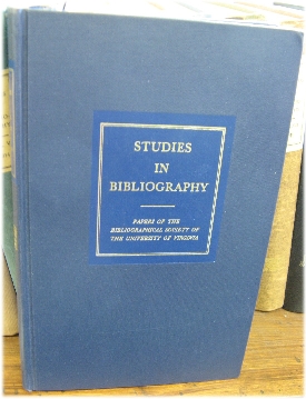 Studies in Bibliography: Papers of the Bibliographical Society of the University of Virginia; Volume XXIV, 1971