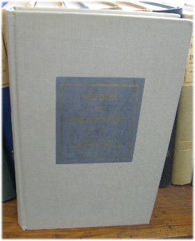 Studies in Bibliography: Papers of the Bibliographical Society of the University of Virginia; Volume XXX, 1977