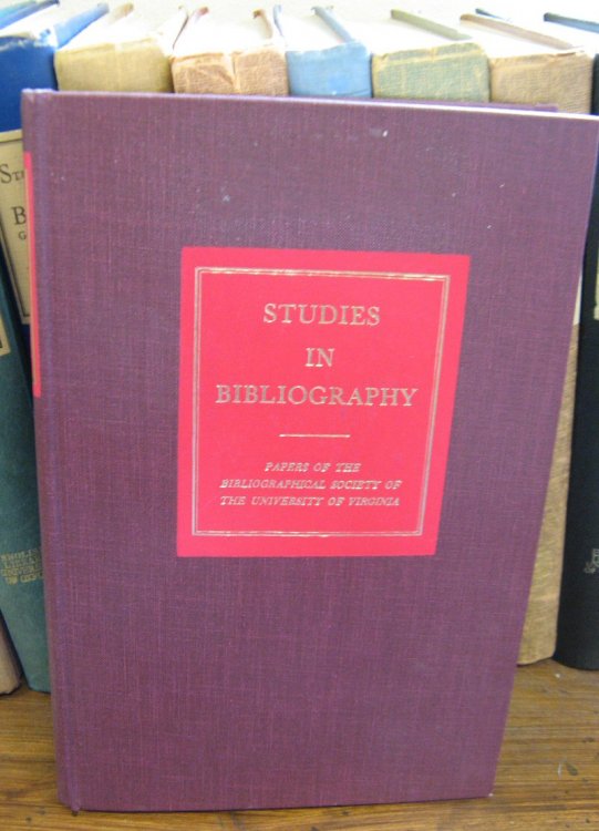 Studies in Bibliography: Papers of the Bibliographical Society of the University of Virginia; Volume XXXX, 1987