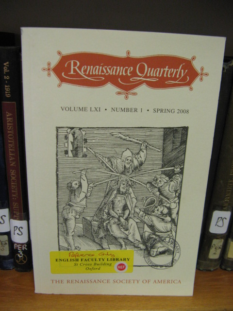 Renaissance Quarterly: Vol. LXI, Number 1, Spring 2008