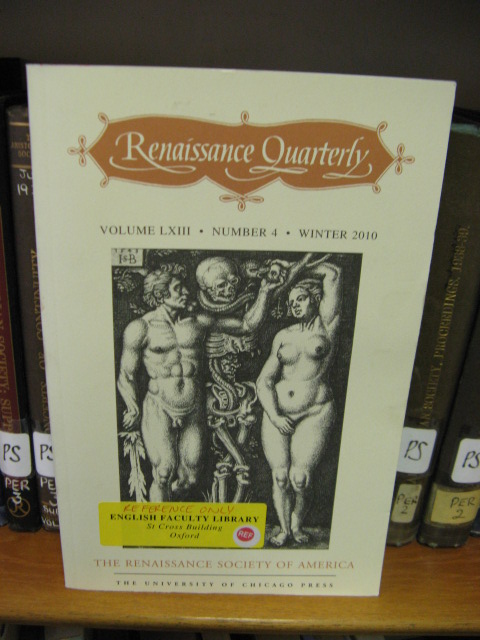 Renaissance Quarterly: Vol. LXIII, Number 4, Winter 2010