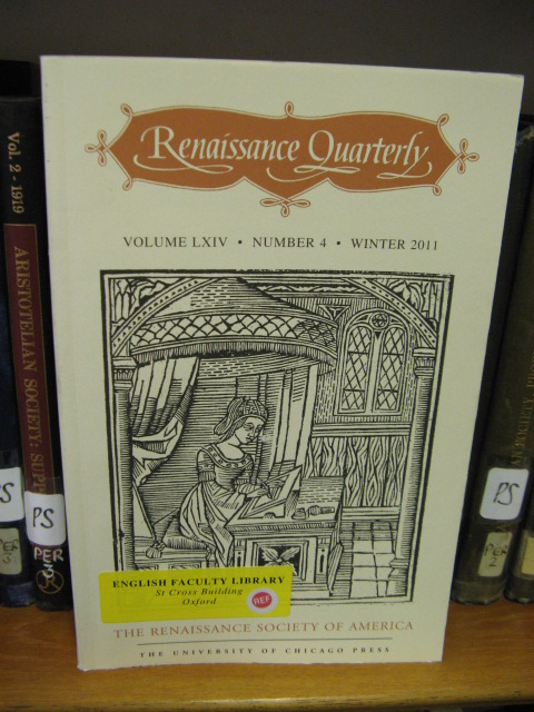 Renaissance Quarterly: Vol. LXIV, Number 4, Winter 2011