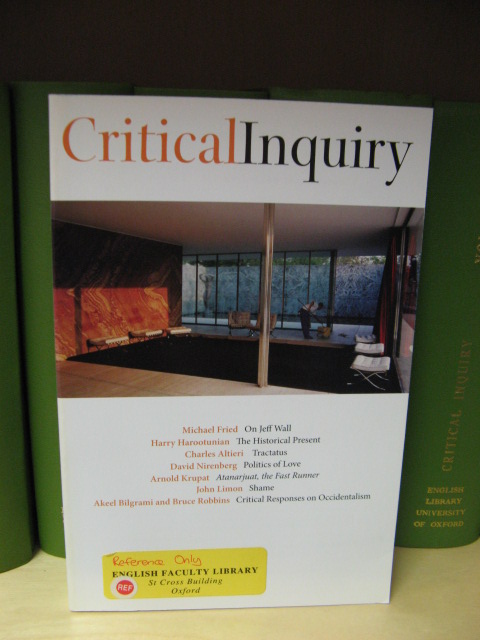 Critical Inquiry: Vol. 33, No. 3, Spring 2007, Pages 471-662